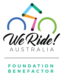 We Ride Foundation Benefactor Vertical Logo